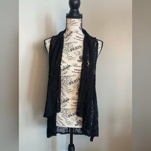 Elegant Black Crochet Shrug